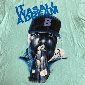 Notorious BIG Biggie Smalls T-shirt It Was All a Dream Size XL Graphic Teal